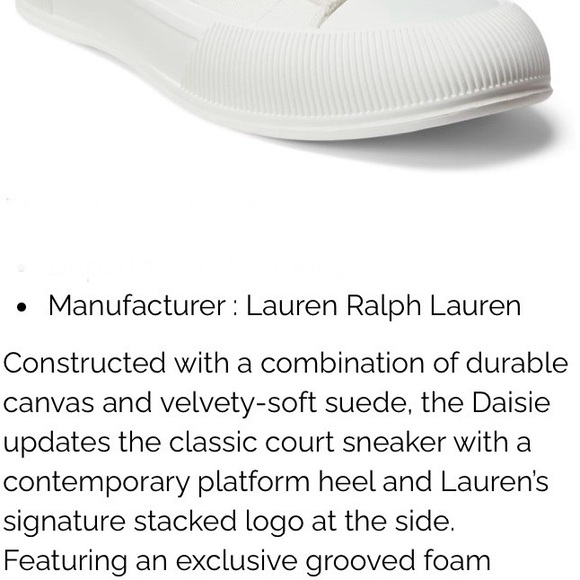NEW⭐️ LAUREN RALPH LAUREN
Women's Daisie Lace-Up
Low-Top Sneakers - Picture 9 of 10